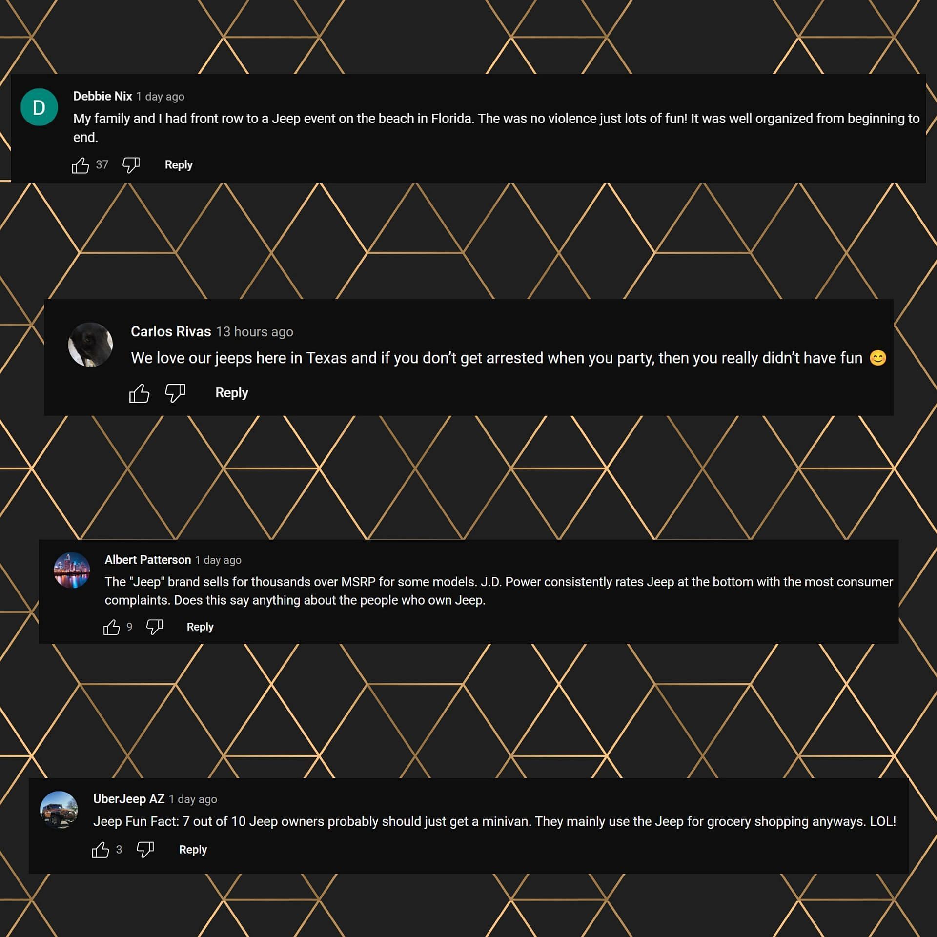 Users had a lot to say about the car manufacturer (Image via Youtube)